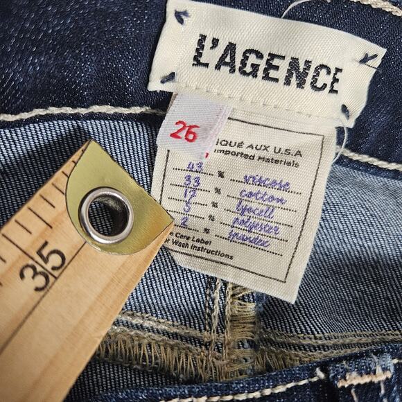 L' Agence Jeans Womens 26 Blue Margot High Rise Skinny Normcore Minimalist - Picture 3 of 10